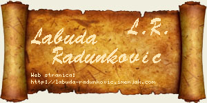 Labuda Radunković vizit kartica